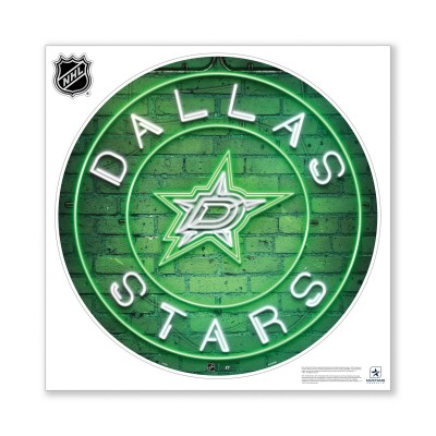 Dallas Stars 28 x 28 Repositionable Neon Wall Decal