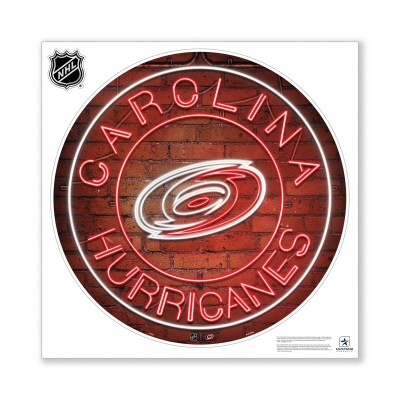Carolina Hurricanes 28 x 28 Repositionable Neon Wall Decal
