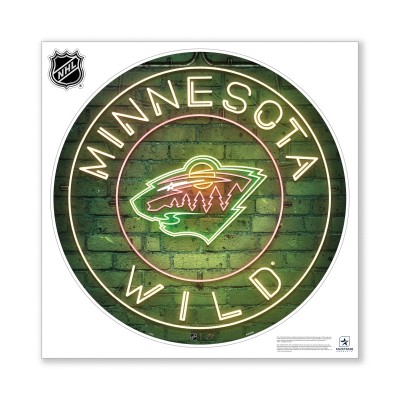 Minnesota Wild 28 x 28 Repositionable Neon Wall Decal