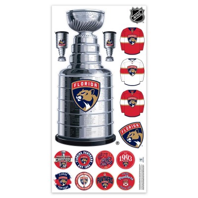 Florida Panthers Repositionable Stanley Cup Wall Decal Set