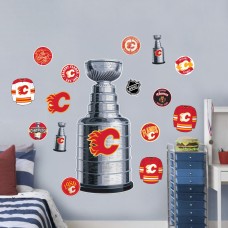 Calgary Flames Repositionable Stanley Cup Wall Decal Set