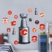 Calgary Flames Repositionable Stanley Cup Wall Decal Set