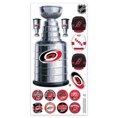 Carolina Hurricanes Repositionable Stanley Cup Wall Decal Set