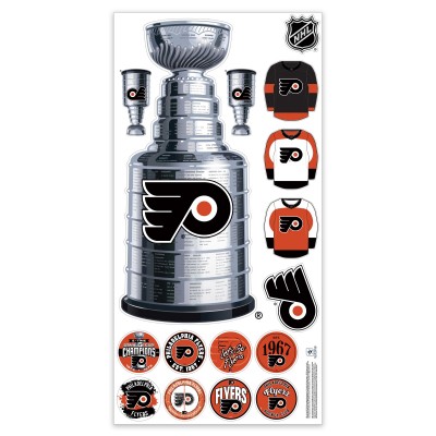 Philadelphia Flyers Repositionable Stanley Cup Wall Decal Set