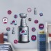 Colorado Avalanche Repositionable Stanley Cup Wall Decal Set