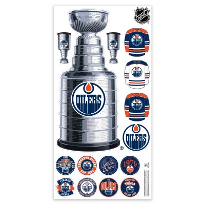 Edmonton Oilers Repositionable Stanley Cup Wall Decal Set