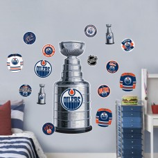 Edmonton Oilers Repositionable Stanley Cup Wall Decal Set