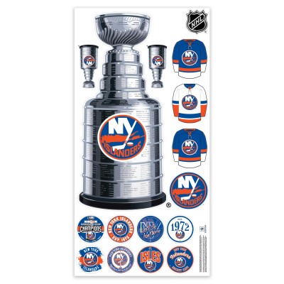 New York Islanders Repositionable Stanley Cup Wall Decal Set
