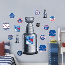 New York Rangers Repositionable Stanley Cup Wall Decal Set New York Rangers Repositionable Stanley Cup Wall Decal Set