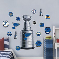 St. Louis Blues Repositionable Stanley Cup Wall Decal Set