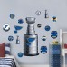 St. Louis Blues Repositionable Stanley Cup Wall Decal Set