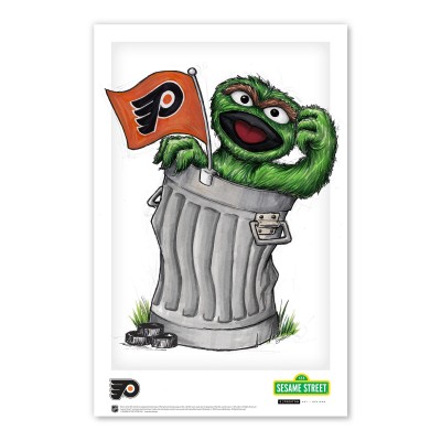 Philadelphia Flyers Oscar the Grouch 11 x 17 Sesame Street Poster Print