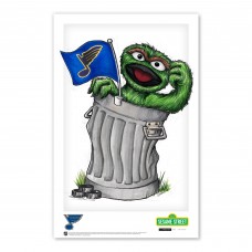 St. Louis Blues Oscar the Grouch 11 x 17 Sesame Street Poster Print