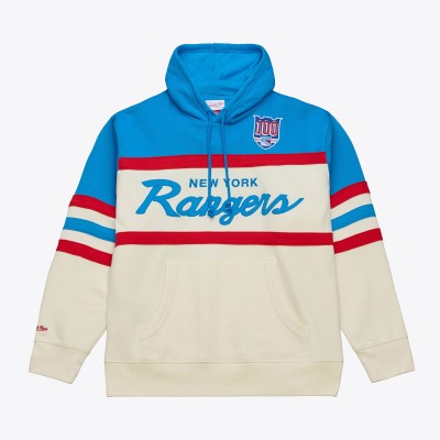 Толстовка New York Rangers Mitchell & Ness Cream 100th Anniversary Head Coach