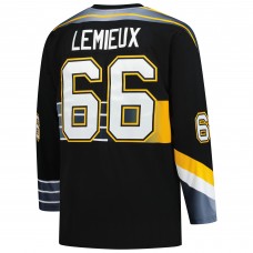Pittsburgh Penguins Mario Lemieux Mitchell & Ness Black 1996/97 Blue Line 2.0 Jersey
