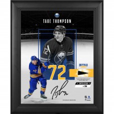 Tage Thompson Buffalo Sabres Facsimile Signature Fanatics Authentic Framed 11 x 14 Showcase Collage with a Piece of Game-Used Puck - Limited Edition of 250