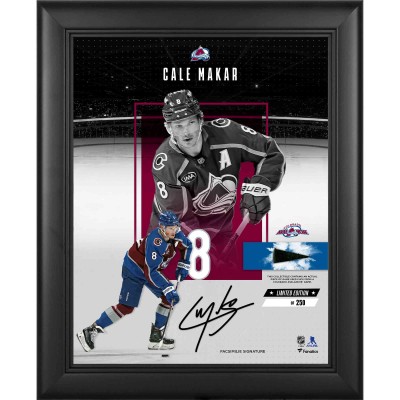 Cale Makar Colorado Avalanche Facsimile Signature Fanatics Authentic Framed 11 x 14 Impact Collage with a Piece of Game-Used Puck - Limited Edition of 250