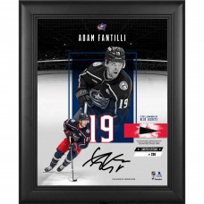 Adam Fantilli Columbus Blue Jackets Facsimile Signature Fanatics Authentic Framed 11 x 14 Showcase Collage with a Piece of Game-Used Puck - Limited Edition of 250 Adam Fantilli Columbus Blue Jackets Facsimile Signature Fanatics Authentic Framed 11 x 14 Showcase Collage with a Piece of Game-Used Puck - Limited Edition of 250