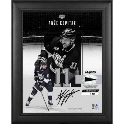 Anze Kopitar Los Angeles Kings Facsimile Signature Fanatics Authentic Framed 11 x 14 Showcase Collage with a Piece of Game-Used Puck - Limited Edition of 250