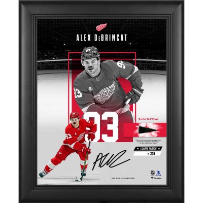 Alex DeBrincat Detroit Red Wings Facsimile Signature Fanatics Authentic Framed 11 x 14 Showcase Collage with a Piece of Game-Used Puck - Limited Edition of 250