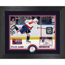 Washington Capitals Alexander Ovechkin Highland Mint NHL All-Time Leading Goal Scorer 13 x 16 Silver Coin Photo Mint