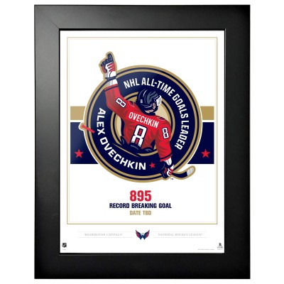 Washington Capitals Alexander Ovechkin NHL All-Time Leading Goal Scorer 12 x 16 895 Framed Collage