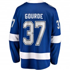 Джерси Tampa Bay Lightning Yanni Gourde Fanatics Blue Home Breakaway