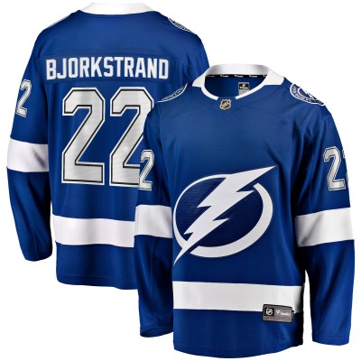 Джерси Tampa Bay Lightning Oliver Bjorkstrand Fanatics Blue Home Breakaway