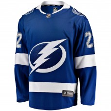 Джерси Tampa Bay Lightning Oliver Bjorkstrand Fanatics Blue Home Breakaway