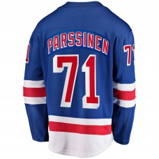 Джерси New York Rangers Juuso Parssinen Fanatics Blue Home Breakaway Джерси New York Rangers Juuso Parssinen Fanatics Blue Home Breakaway