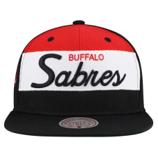 Buffalo Sabres Mitchell & Ness Black Retro Script Colorblock Snapback Hat Buffalo Sabres Mitchell & Ness Black Retro Script Colorblock Snapback Hat