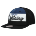 Tampa Bay Lightning Mitchell & Ness Black Retro Script Colorblock Snapback Hat