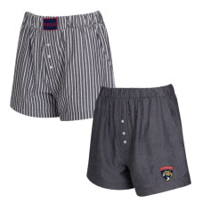 Женские шорты Florida Panthers Concepts Sport Charcoal Two-Pack Boxer Set Женские шорты Florida Panthers Concepts Sport Charcoal Two-Pack Boxer Set