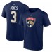 Футболка Florida Panthers Seth Jones Fanatics Navy Authentic Stack Name & Number
