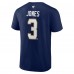Футболка Florida Panthers Seth Jones Fanatics Navy Authentic Stack Name & Number