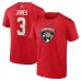 Футболка Florida Panthers Seth Jones Fanatics Red Authentic Stack Name & Number