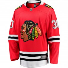 Игровая джерси Chicago Blackhawks Spencer Knight Fanatics Red Home Breakaway