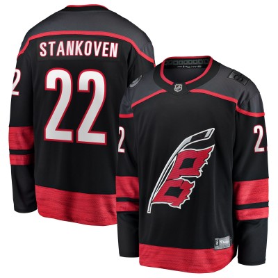 Джерси Carolina Hurricanes Logan Stankoven Fanatics Black Home Breakaway
