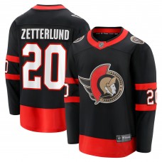 Джерси Ottawa Senators Fabian Zetterlund Fanatics Black Home Breakaway