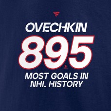 Футболка Washington Capitals Alexander Ovechkin Fanatics Navy Most Goals in NHL History
