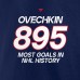 Футболка Washington Capitals Alexander Ovechkin Fanatics Navy Most Goals in NHL History