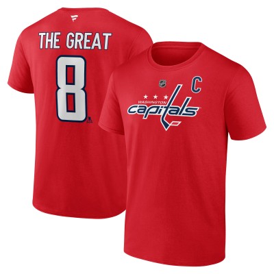 Футболка WoWashington Capitals Alexander Ovechkin Fanatics Red NHL All-Time Leading Goal Scorer The Great 8 Name & Number