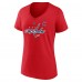 Женская футболка Washington Capitals Alexander Ovechkin Fanatics Athletic Red NHL All-Time Leading Goal Scorer The Great 8 Name & Number V-Neck