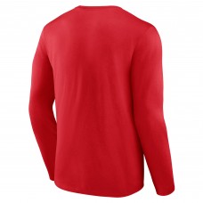 Футболка Washington Capitals Alexander Ovechkin Fanatics Athletic Red NHL All-Time Leading Goal Scorer The Great 895 Long Sleeve