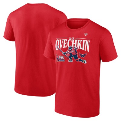 Футболка Washington Capitals Alexander Ovechkin Fanatics Athletic Red NHL All-Time Leading Goal Scorer GR8 Celebration