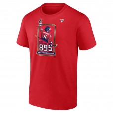 Футболка Washington Capitals Alexander Ovechkin Fanatics Athletic Red NHL All-Time Leading Goal Scorer Locker Room