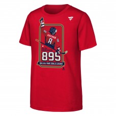 Детская футболка Washington Capitals Alexander Ovechkin Red NHL All-Time Leading Goal Scorer Locker Room