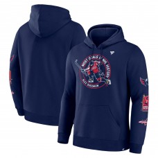 Толстовка Washington Capitals Alexander Ovechkin Fanatics Athletic Navy NHL All-Time Leading Goal Scorer Badges