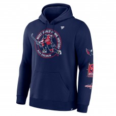 Толстовка Washington Capitals Alexander Ovechkin Fanatics Athletic Navy NHL All-Time Leading Goal Scorer Badges