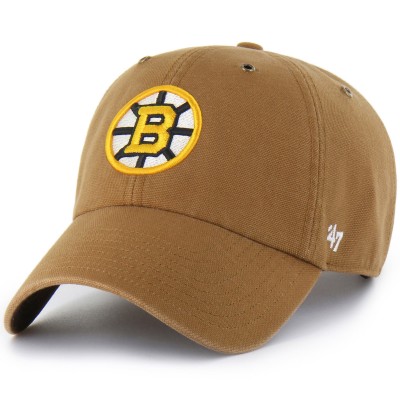 Бейсболка Boston Bruins Carhartt x 47 Brown Clean Up